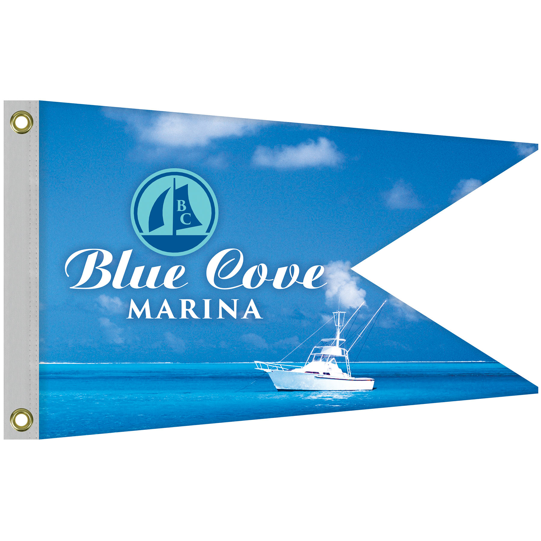 Single Reverse Knitted Polyester Swallowtail Boat Flag (24"x36") 12