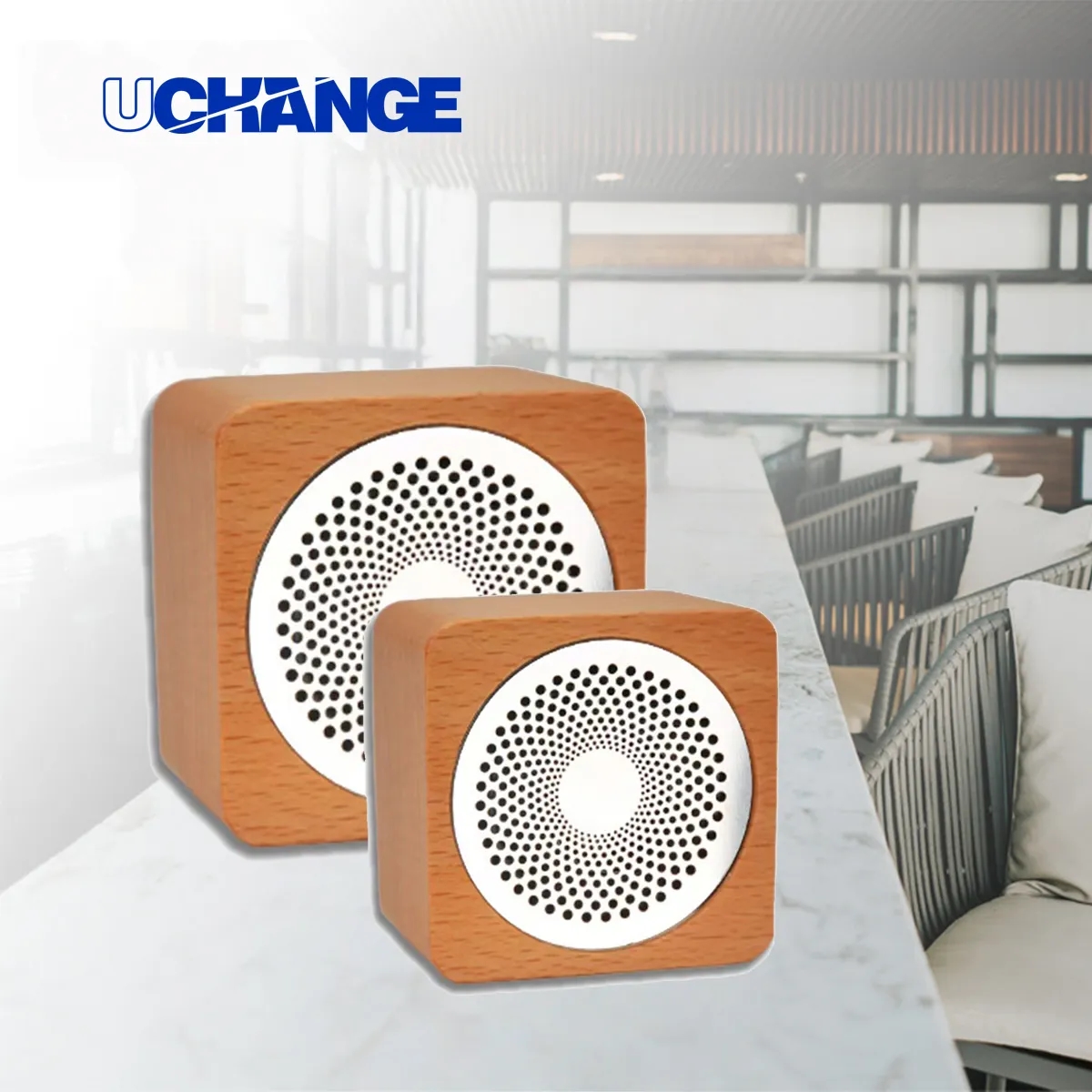 Natural Cube Wood Bluetooth Wireless Speaker 2