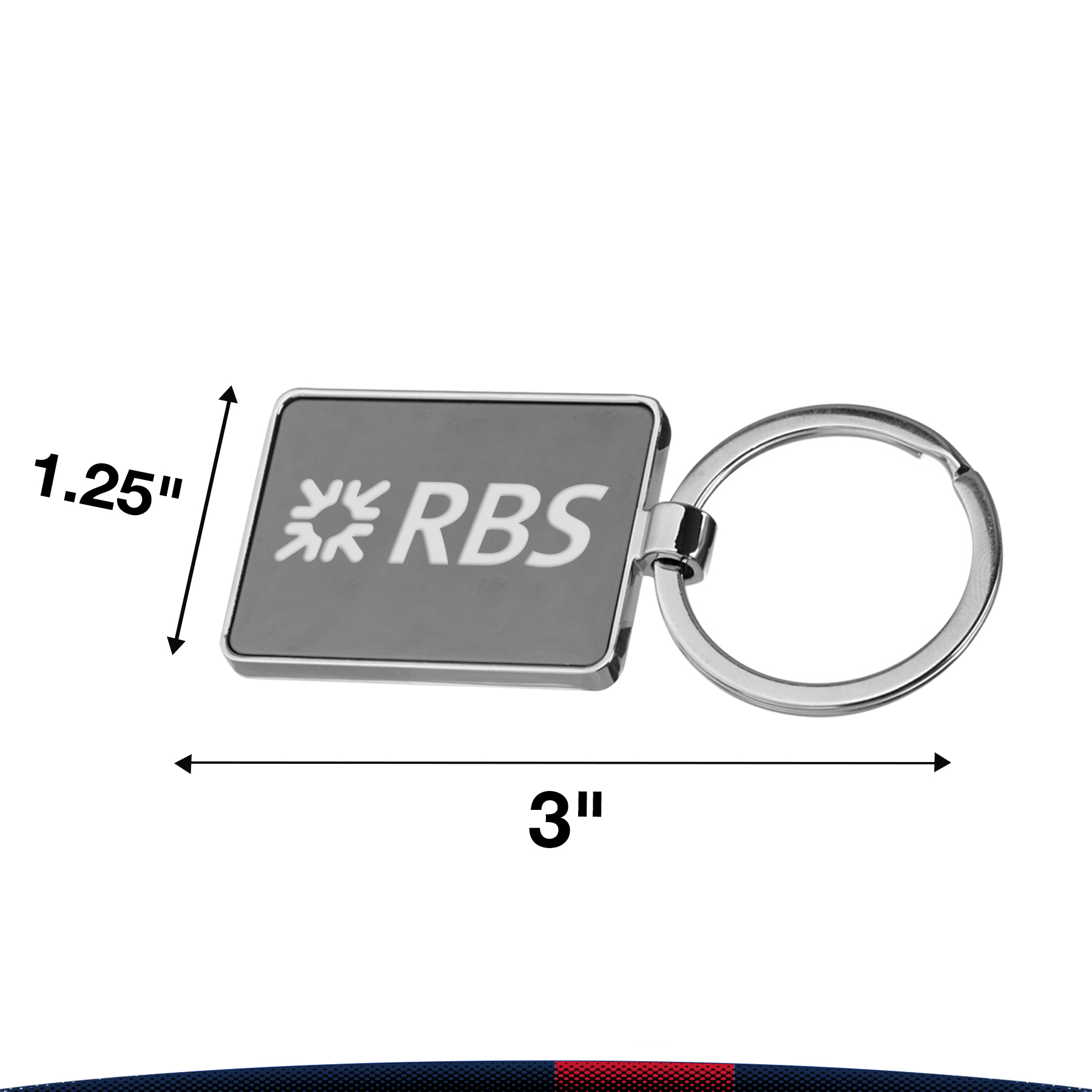 Croi Rectangular Metal Keychains 2