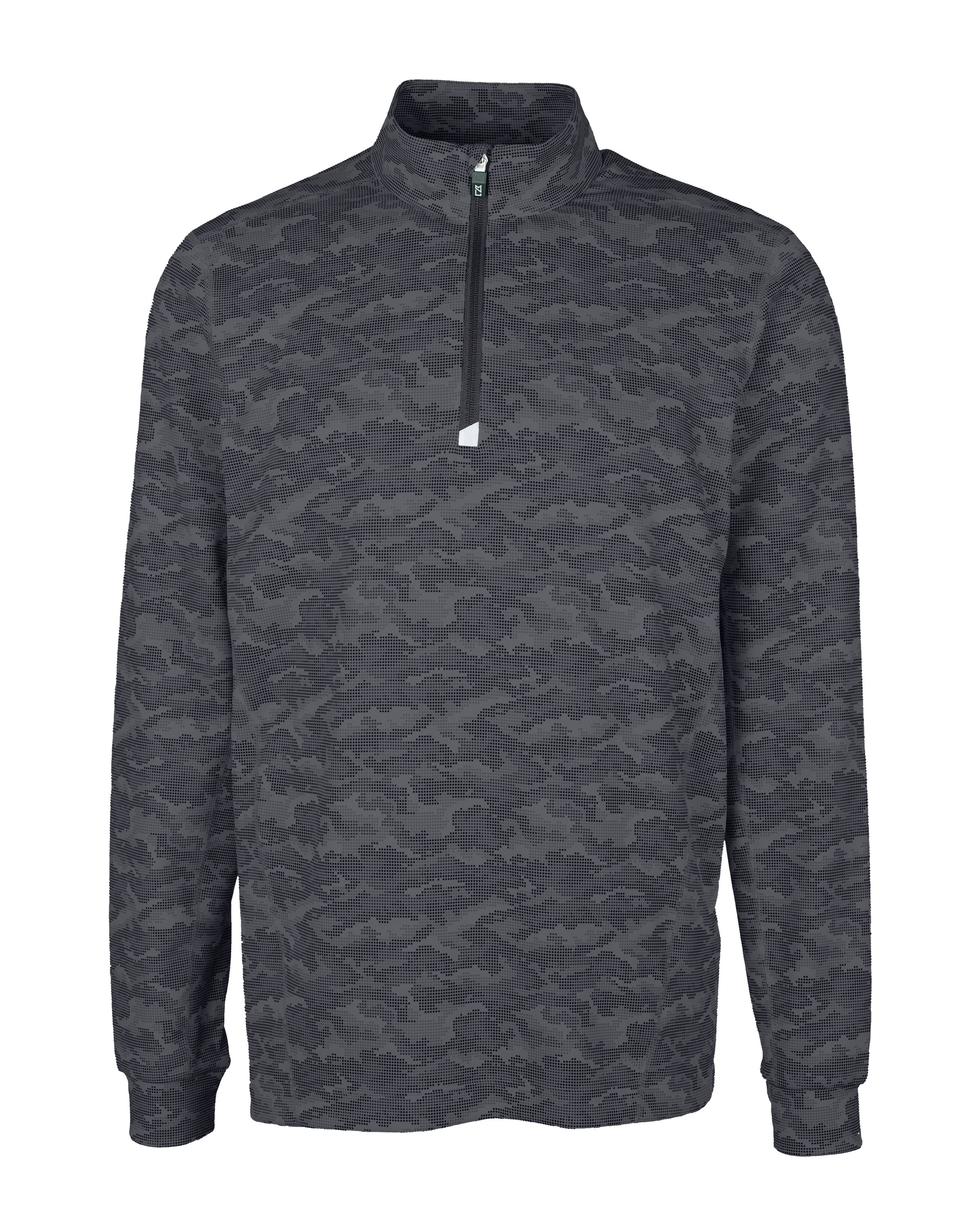 Traverse Stretch Eco Camo Print Quarter Zip Mens Pullover