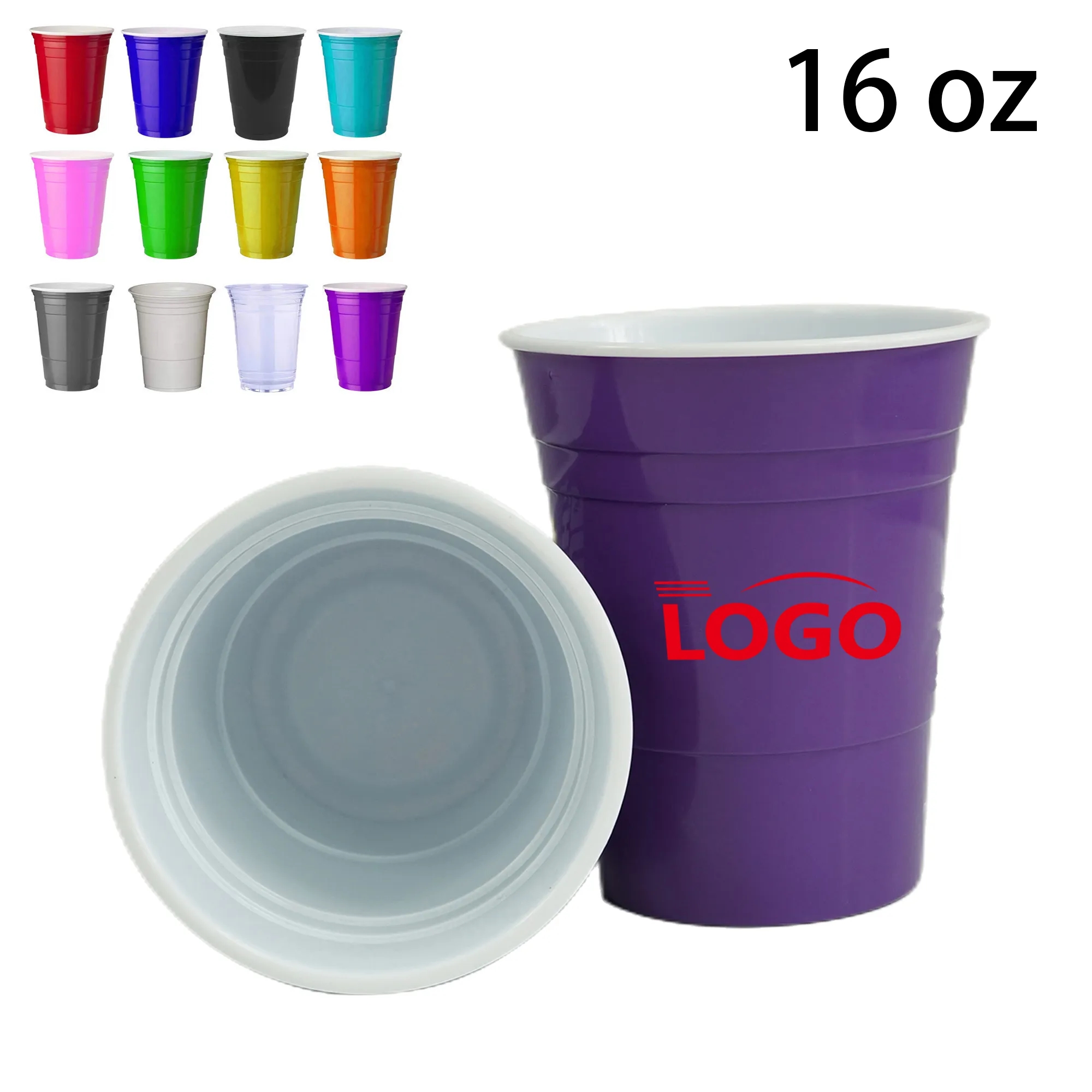 16oz Unbreakable Plastic Party Cups