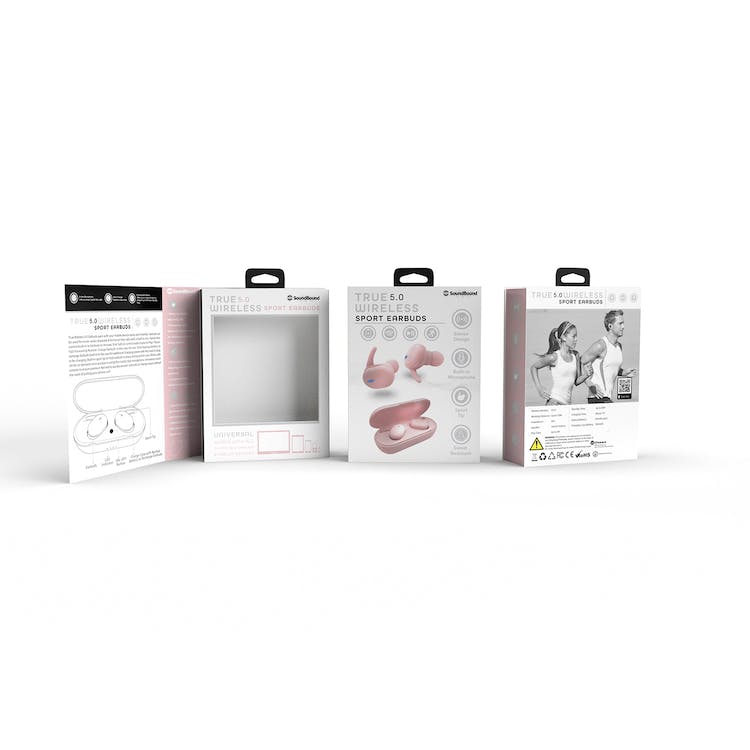 Wireless Sport Earbuds - Charging Case Pink 2