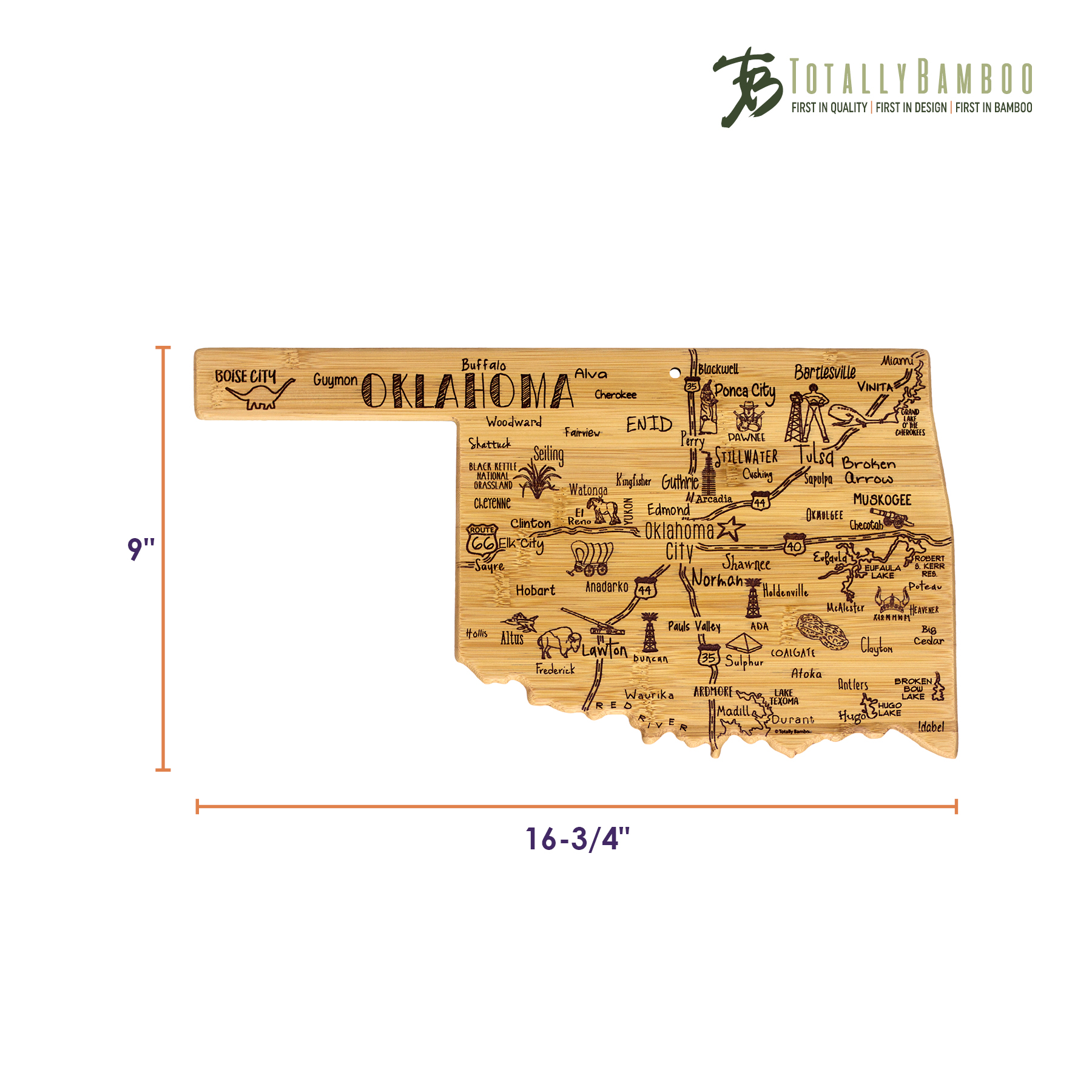 Destination Oklahoma Cutting & Serving Board 4