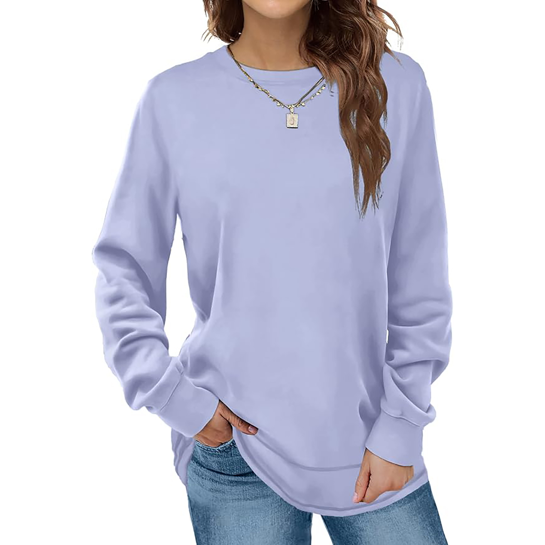 Women's Round Neck Long Sleeve Shirt 3