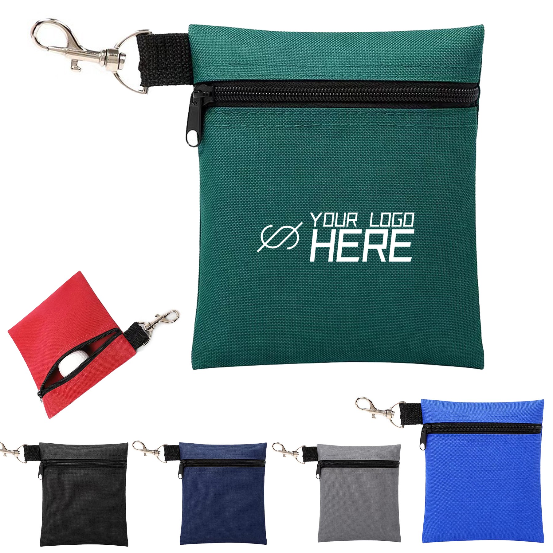 Zipper Pouch With Carabiners
