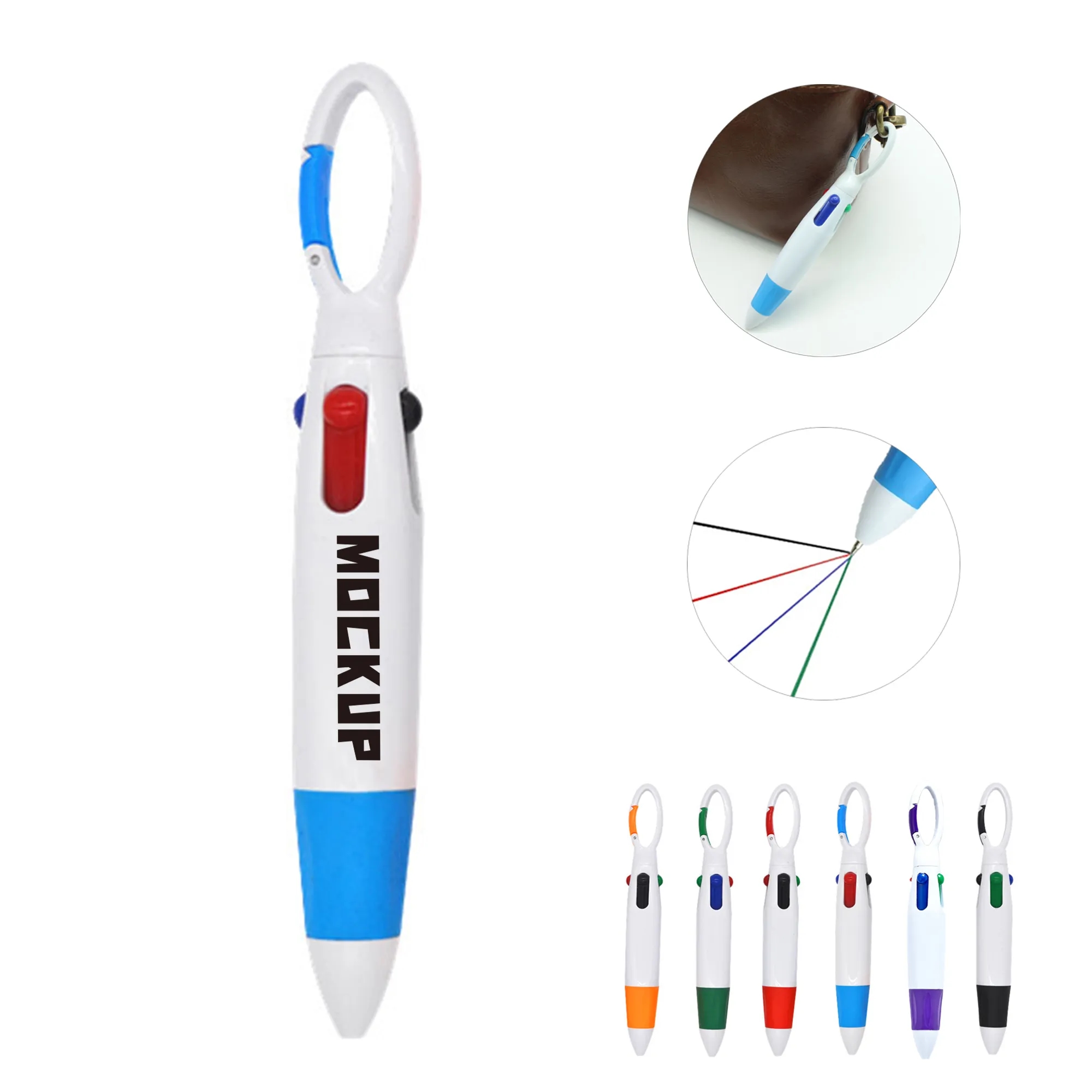 4 Colosr Pen with Clasp MOQ 100 PCS 1