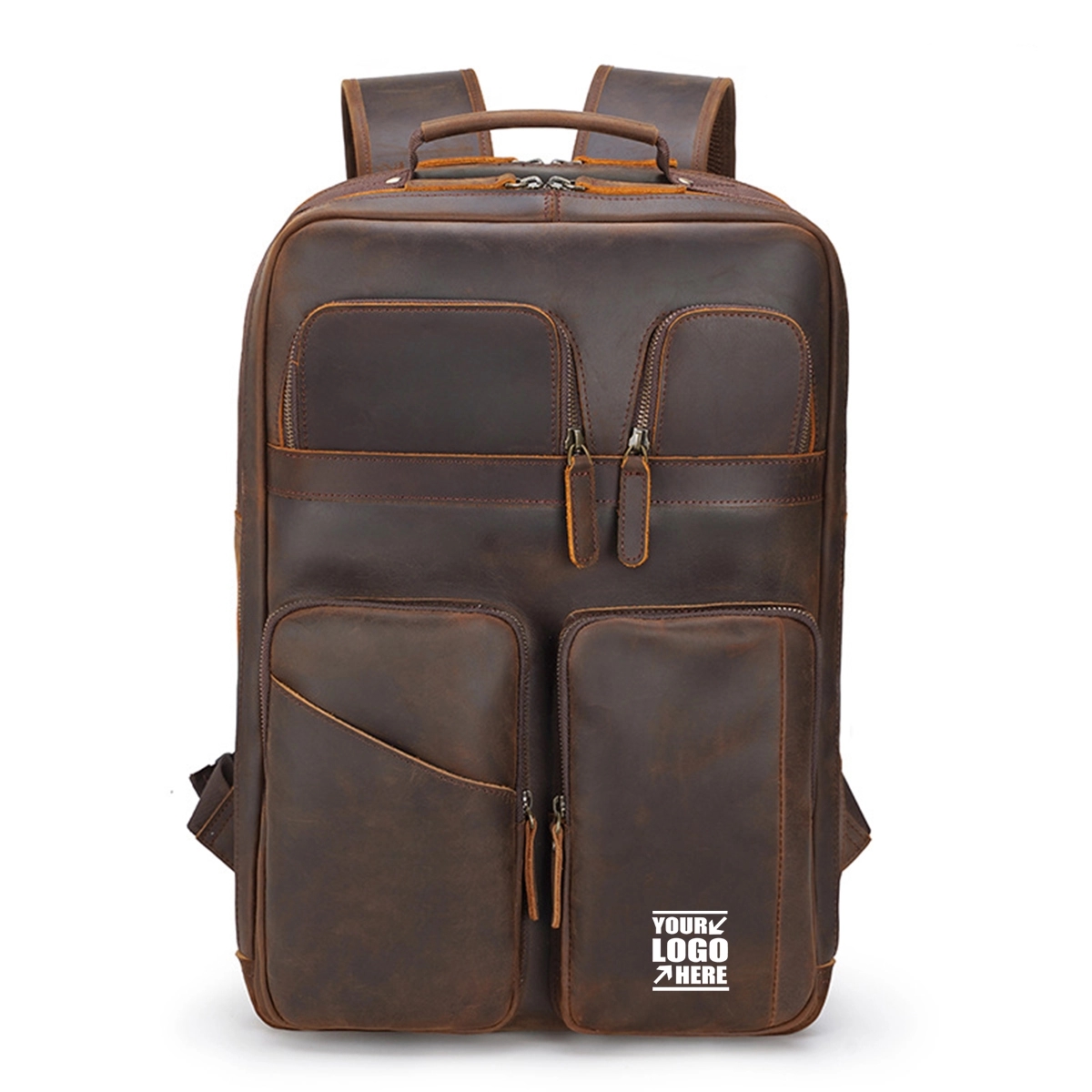 Vintage Leather Laptop Backpack 5