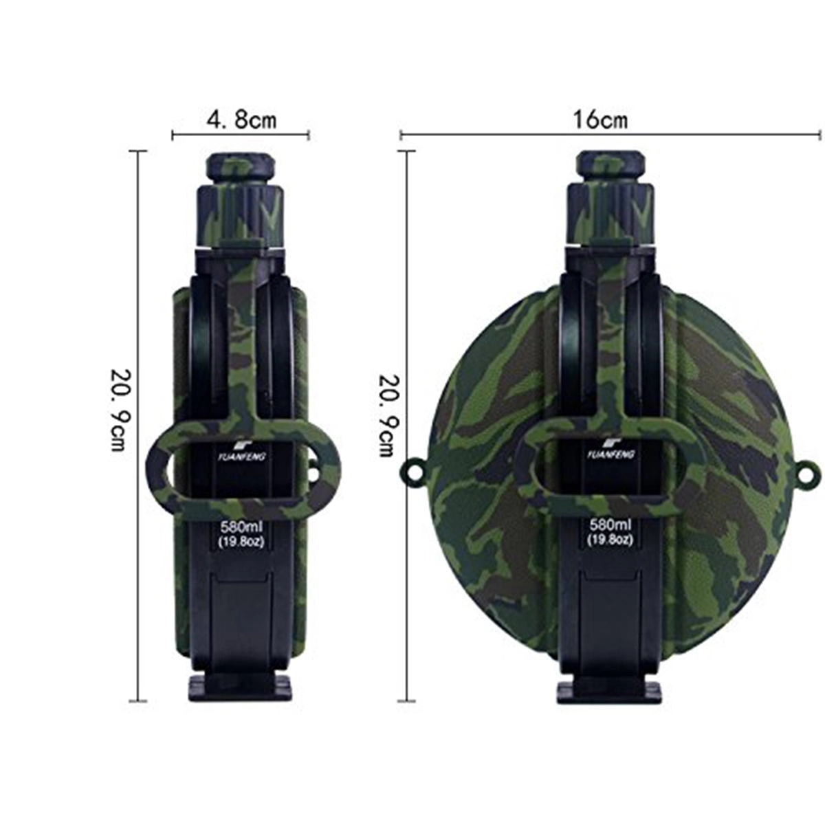 Collapsible Camouflage Military Silicone Water Bottle 2