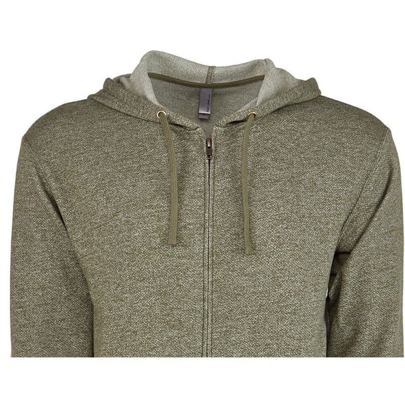 Next Level Apparel Adult Pacifica Denim Fleece Full-Zip Hooded Sweatshirt, custom hoodie or sweatshirt with logo imprint 8