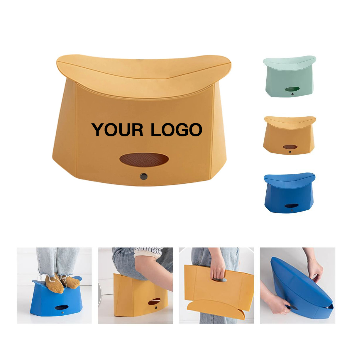 Durable Plastic Folding Stool with Waterproof Construction 1