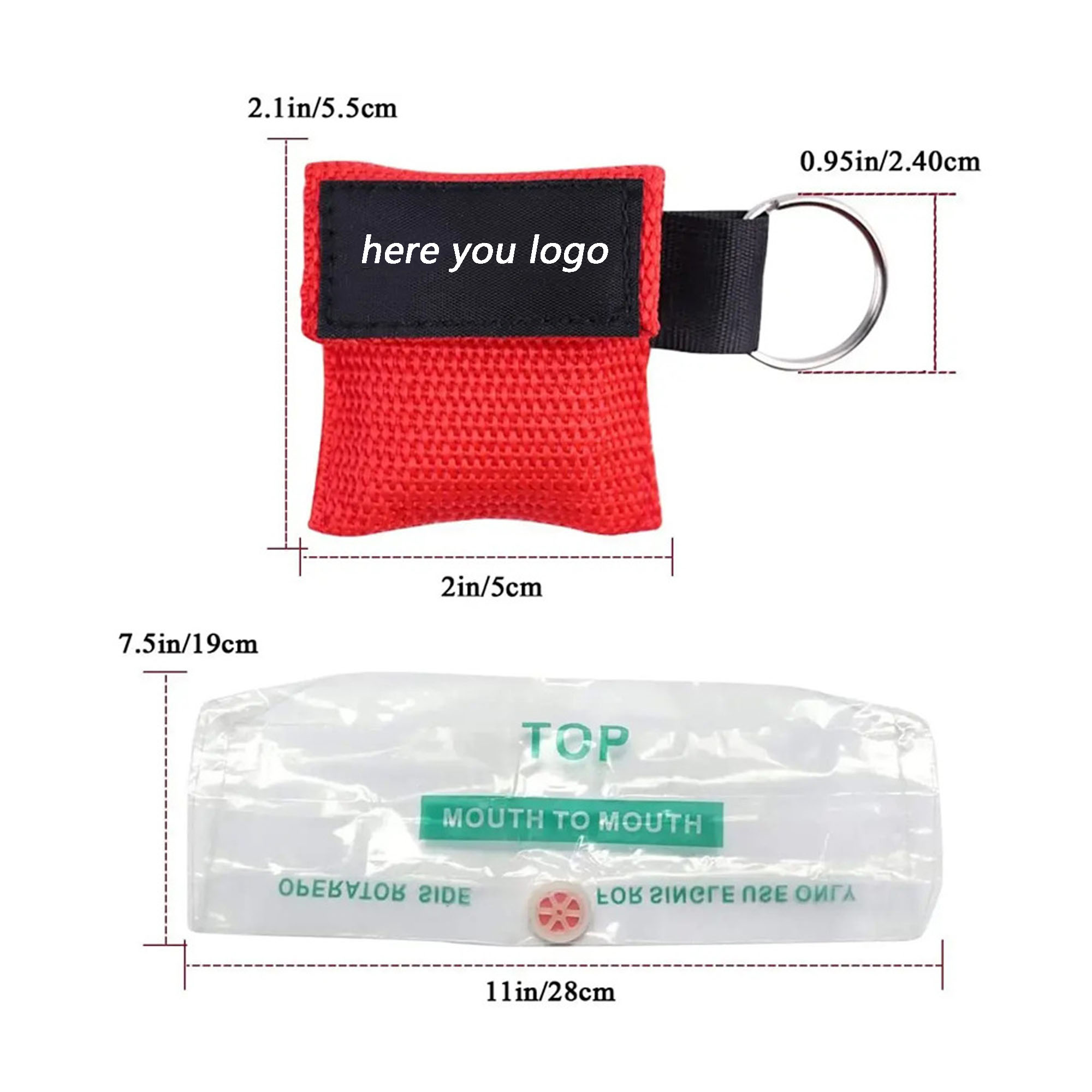 Portable CPR Face Shield Keyring 2