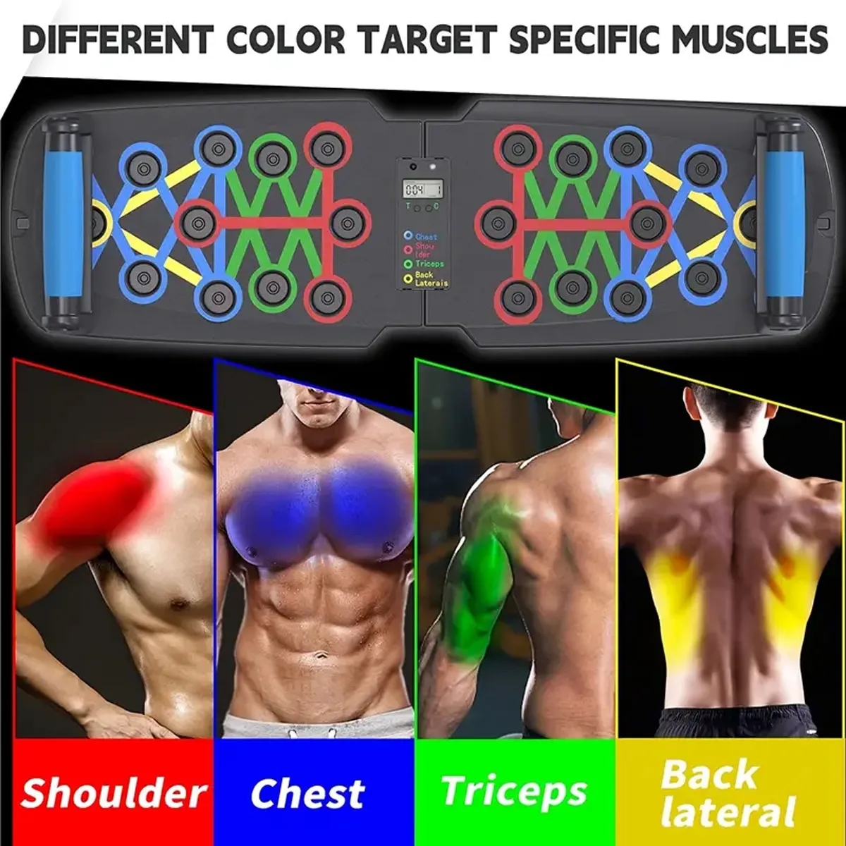 Foldable Push Up Board with with Time Count 5