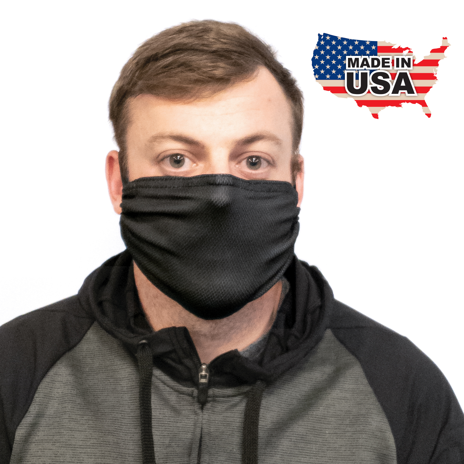 Black Microfiber Face Mask 8