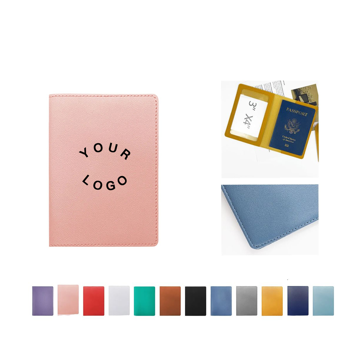 Durable PU Passport Wallet Slim Design 4