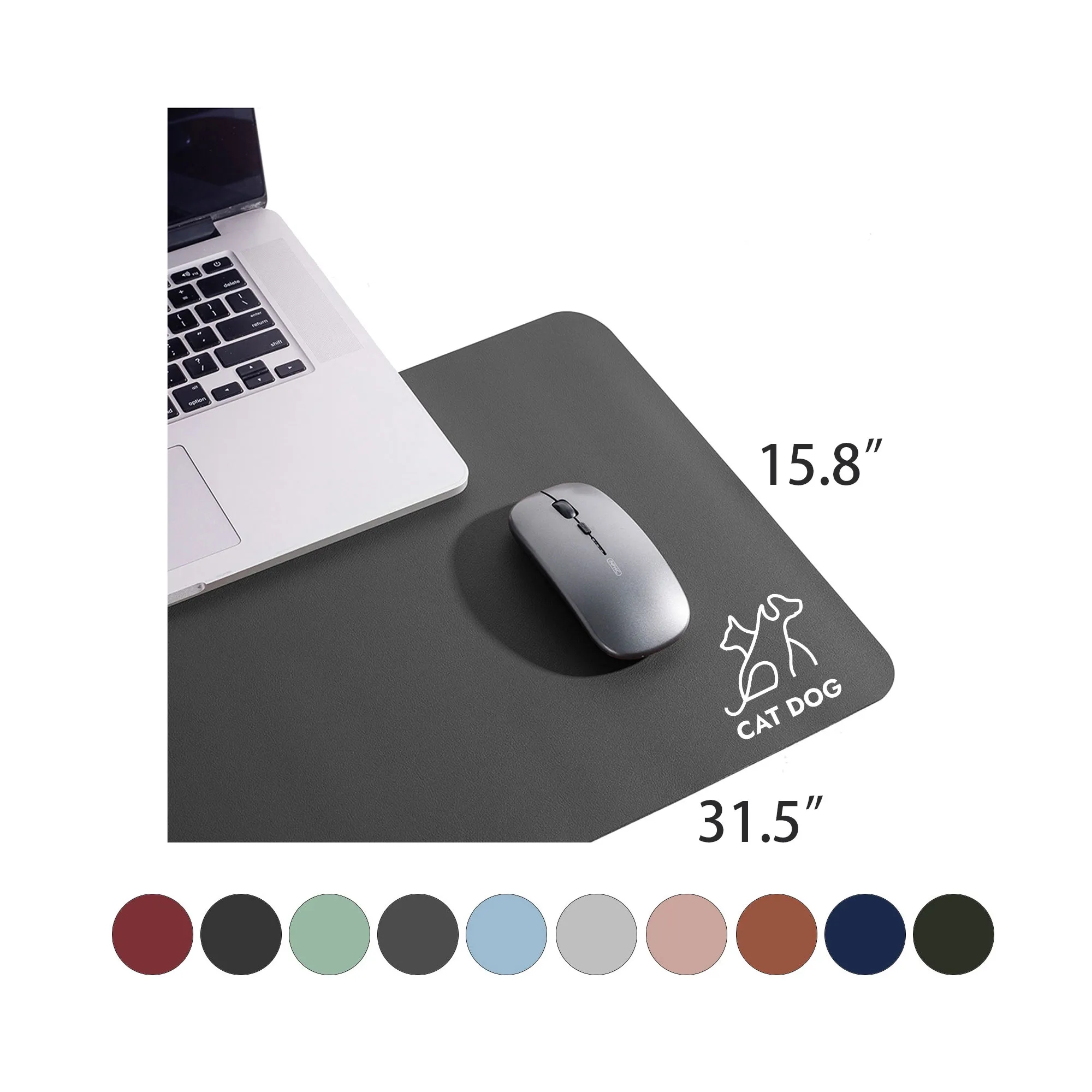 PU Leather Waterproof Large Desk Writing Mat 2