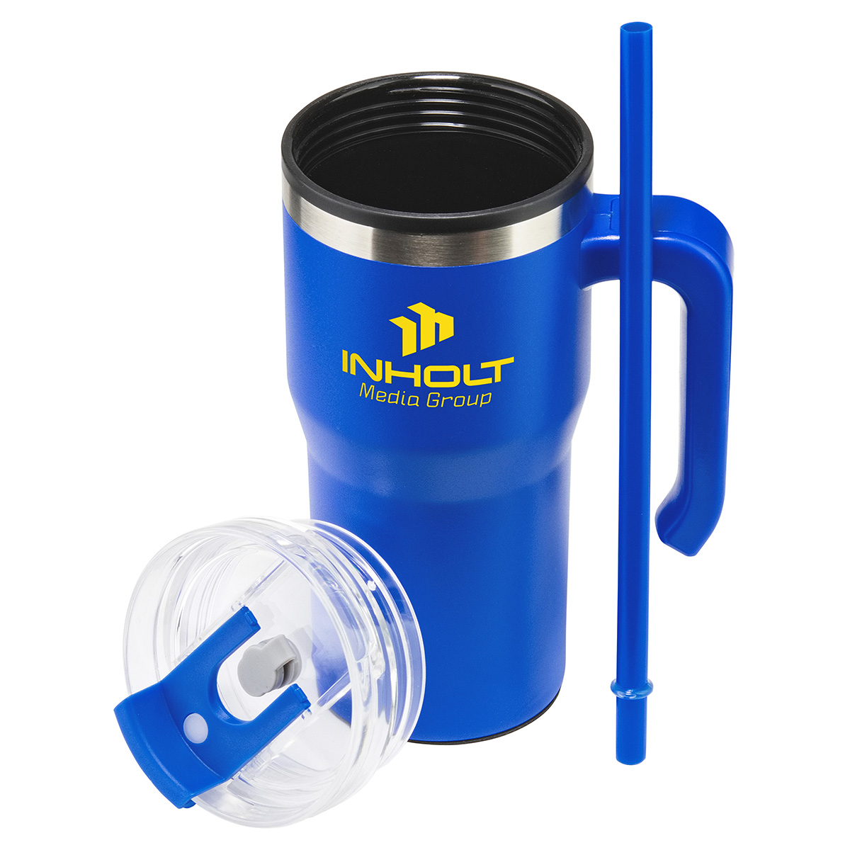 Outback 20 oz Stainless Steel/Polypropylene Mug with Lid and Straw 34