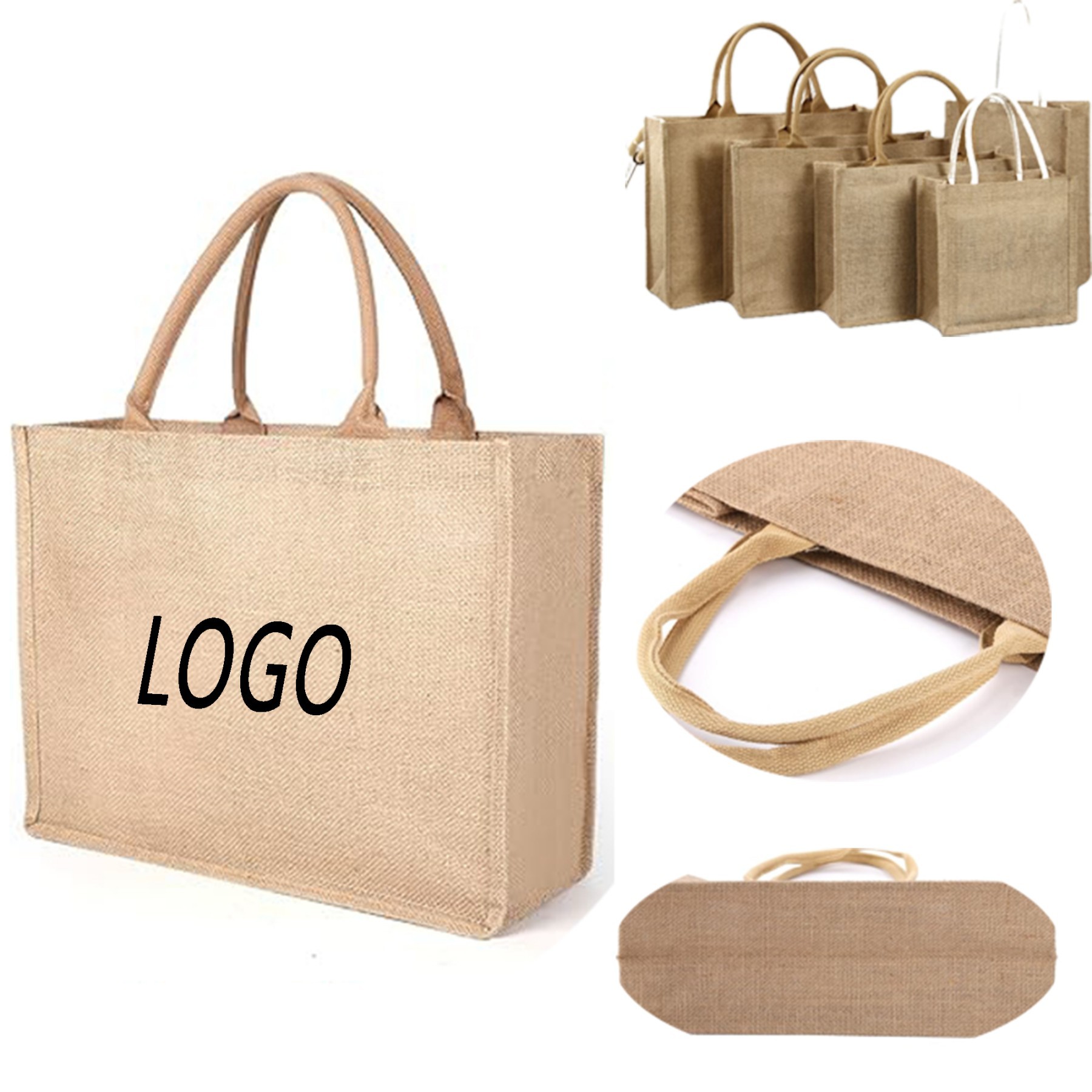 Burlap Tote Bag