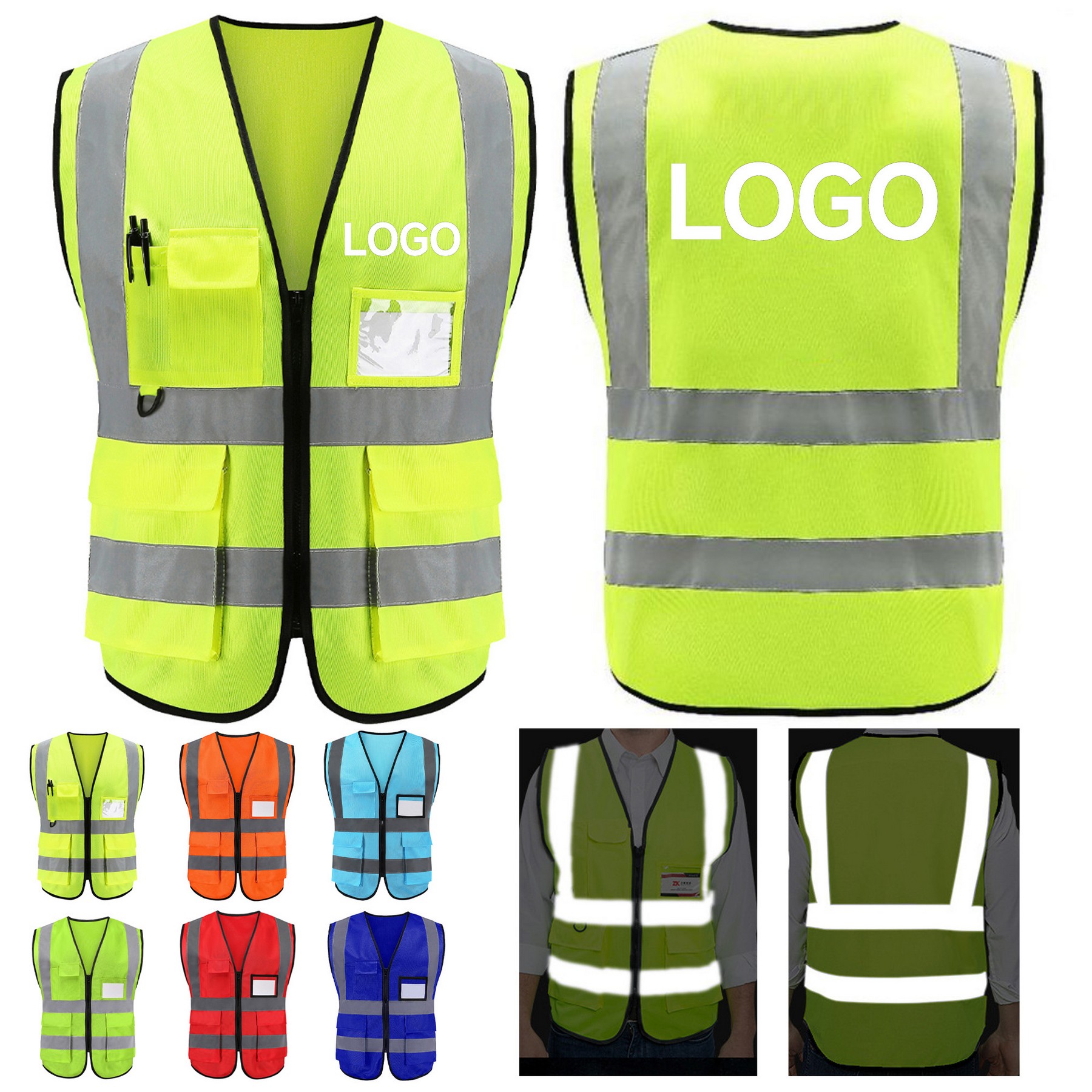 Multi Pocket Reflective Vest 1