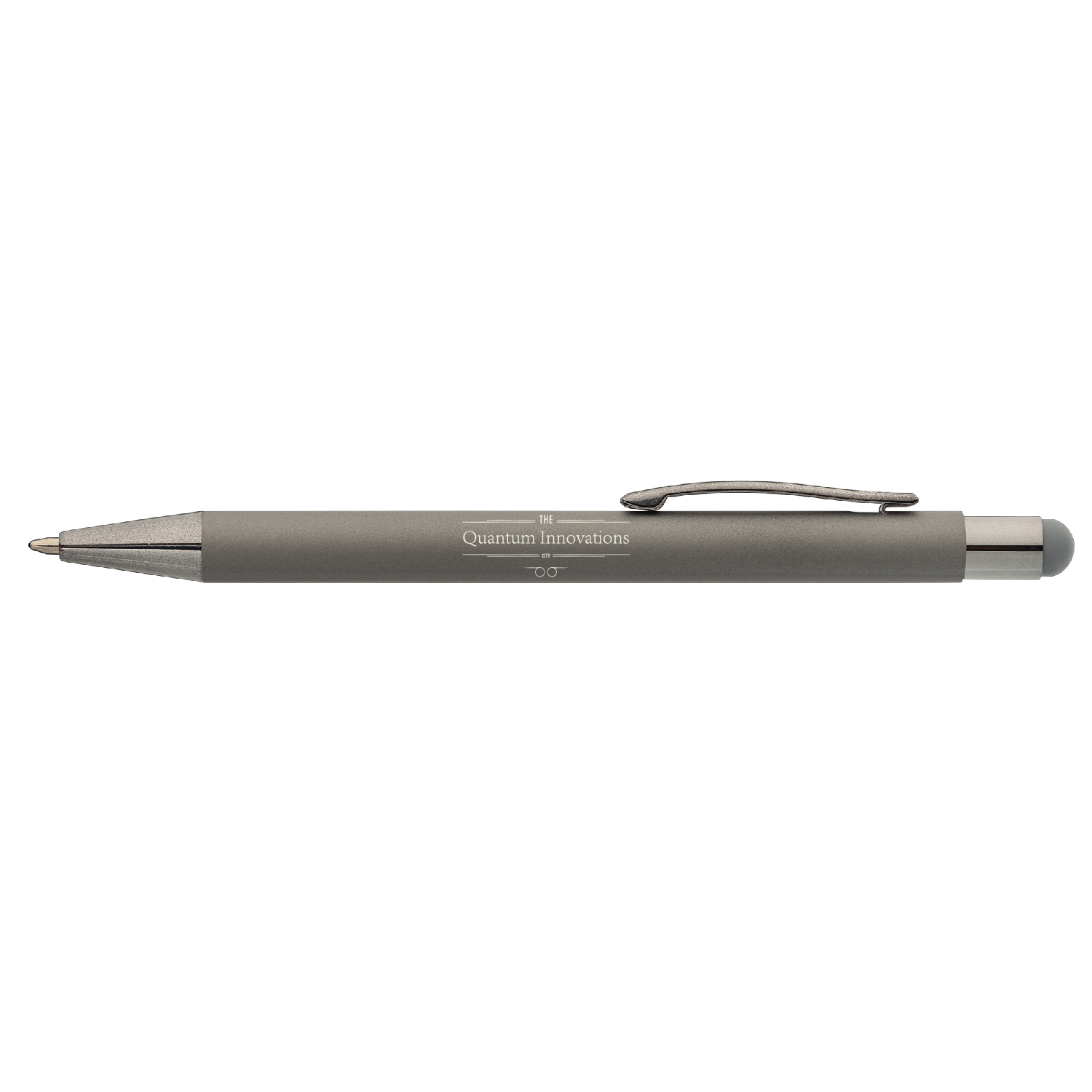 Iggy Softy Monochrome Metal Pen with Stylus (Engraved Imprint) 4