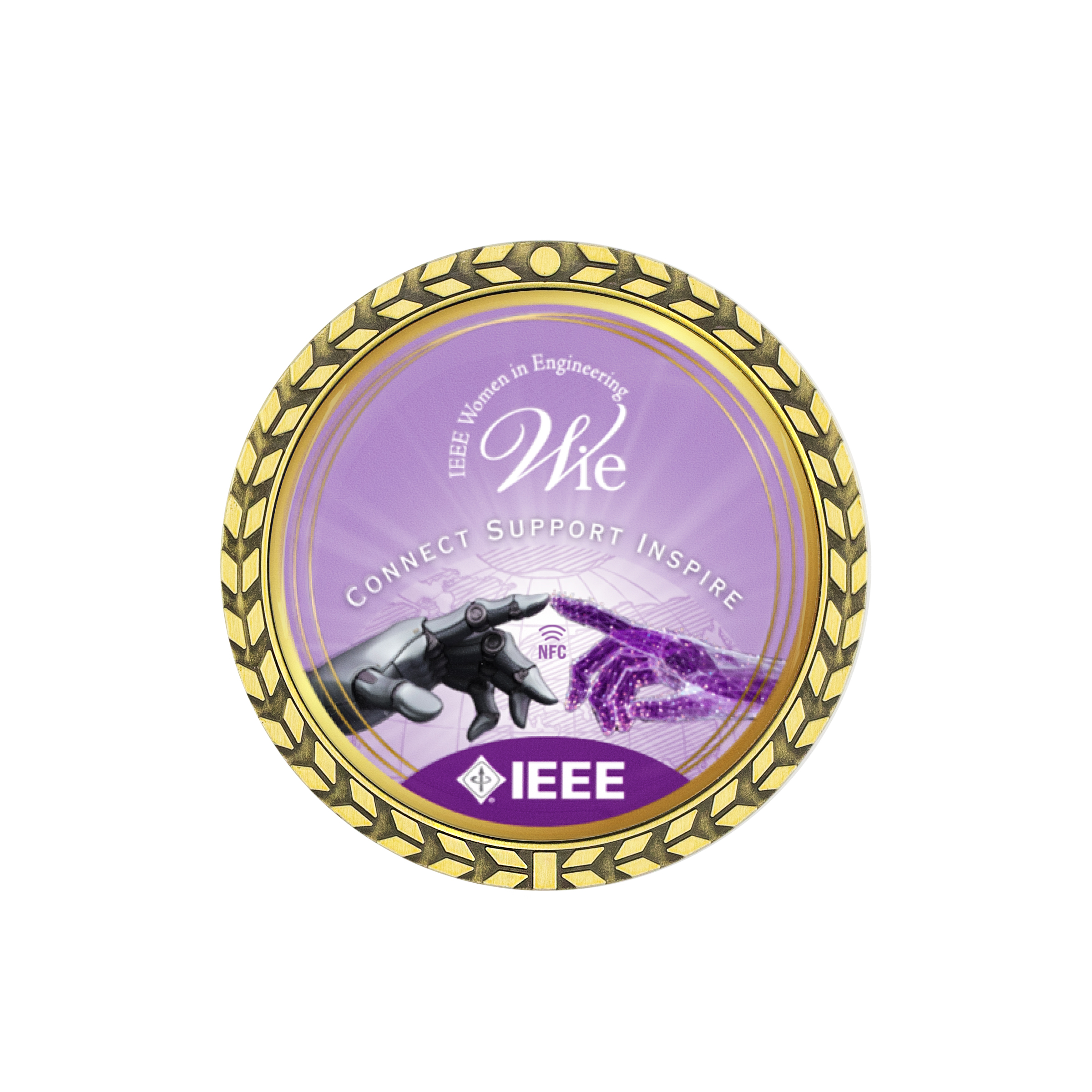 NFC Challenge Coin w/ Wreath Border (1.75") 5