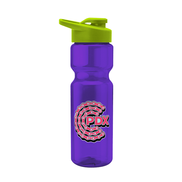 Blazer 28oz Transparent Bike Bottle w/Drink-thru Lid 144