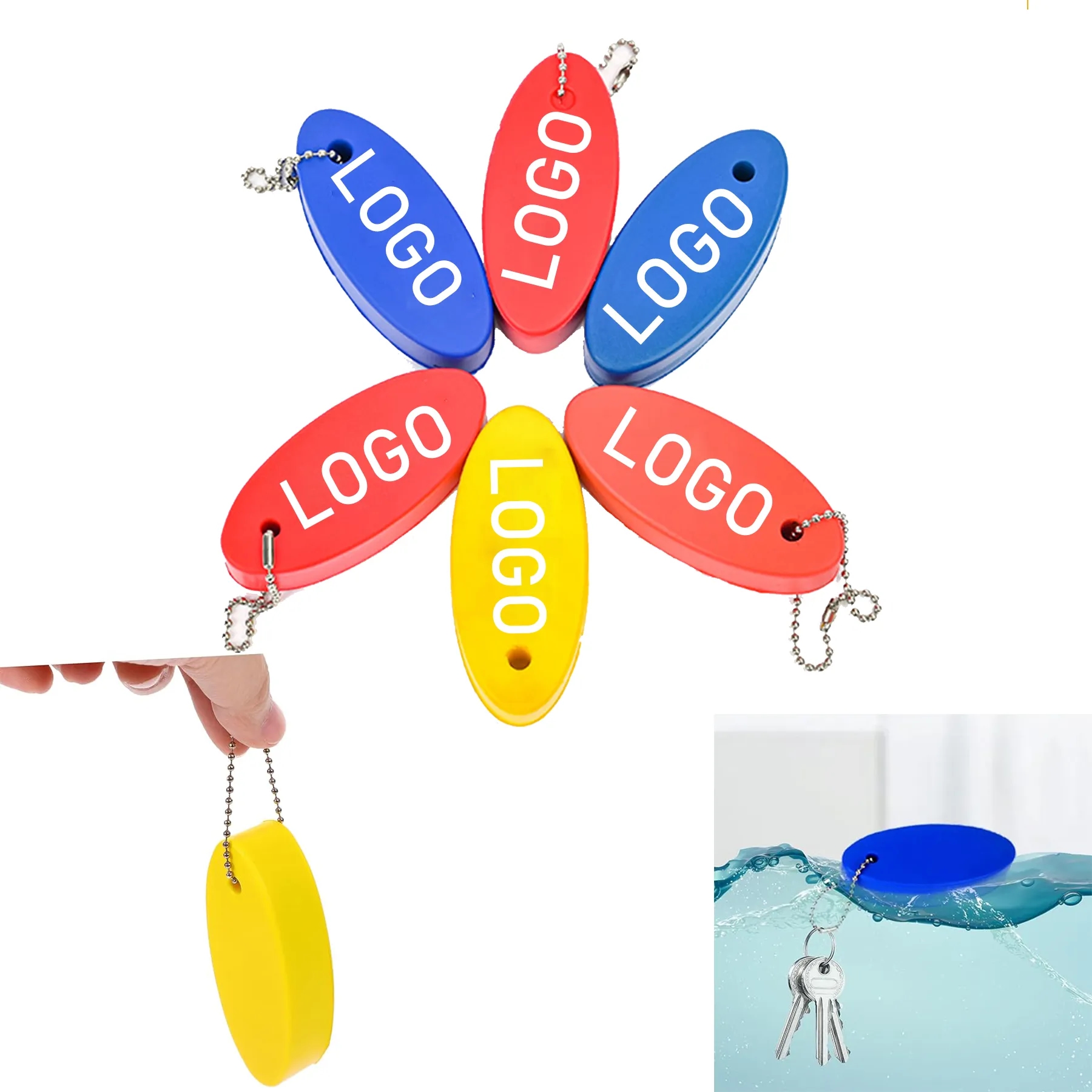 Oval Shaped Foam Floating Keychain For Boat Keys 1