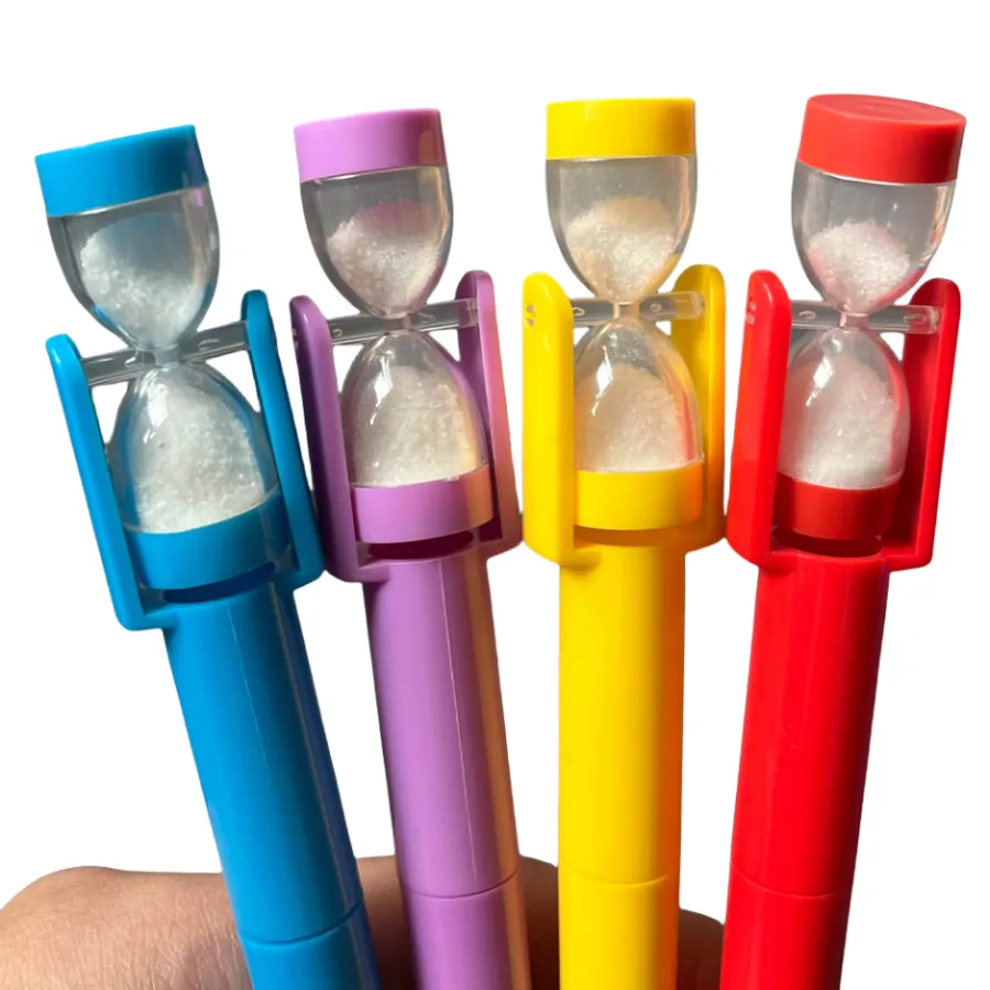 Plastic Hourglass Spinner Ballpoint Pen 4