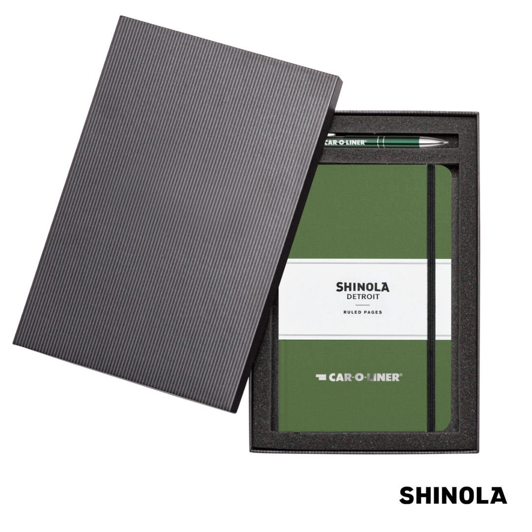 Shinola® HardCover Journal/Clicker Pen Gift Set - (M) 28