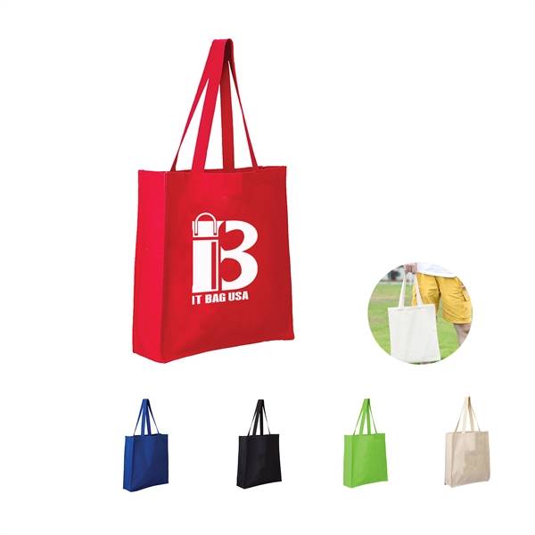 Foldable Cotton Canvas Grocery Tote Bag, custom tote bag with logo imprint 11