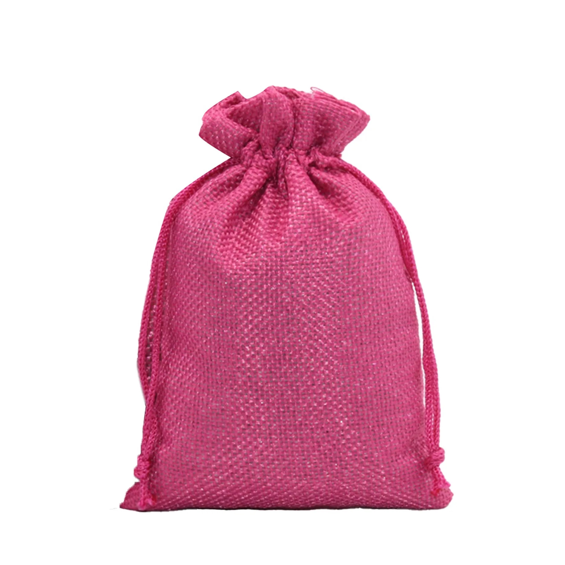 Burlap Drawstring Pocket 14