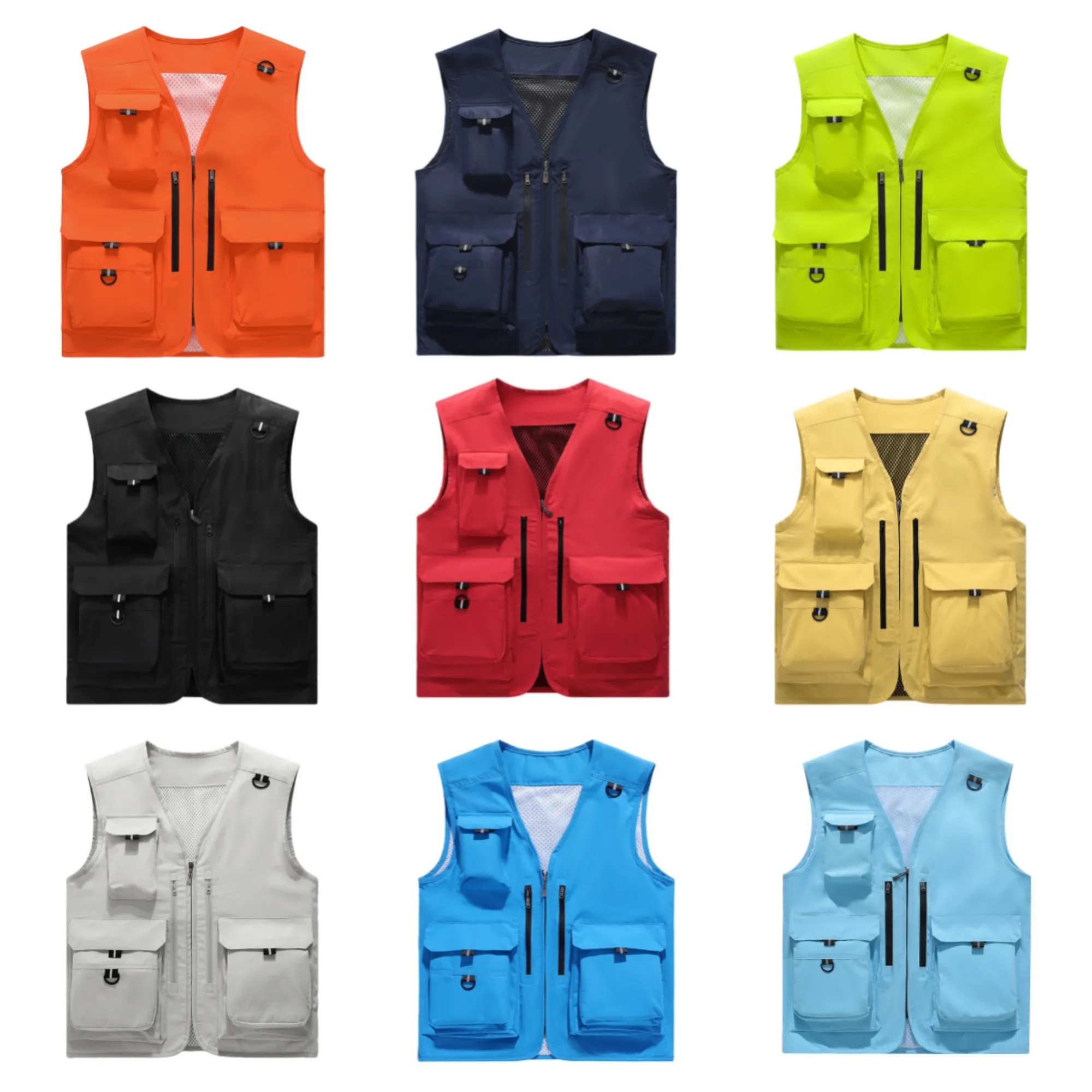 Custom Logo Work Vests For Team Staff Uniforms 4