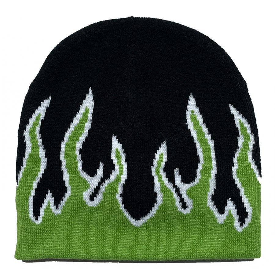 Flame Pattern Stretch Beanie with Custom Logo 7