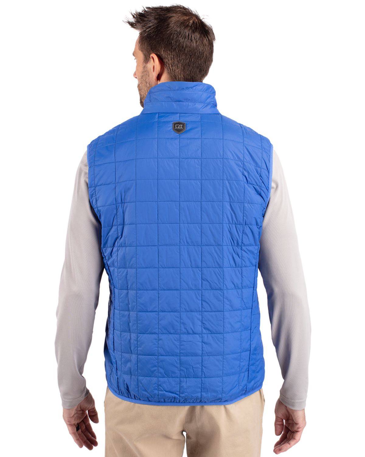 Cutter & Buck Rainier Recycled Insulated Puffer Mens Big & Tall Full Zip Vest Big & Tall 87