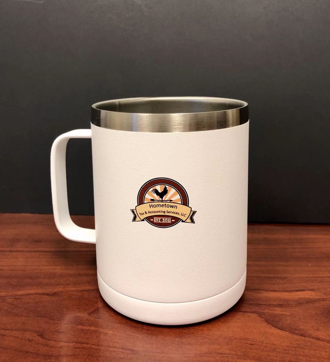 Endura 14oz Double Wall Mug with SS Outer, Plastic Liner and Handle with Ringneck 8