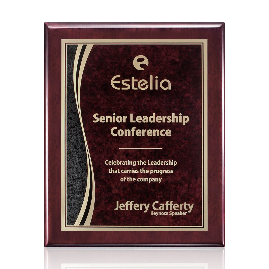 Oakleigh/Finch Plaque - Rosewood/Red 2