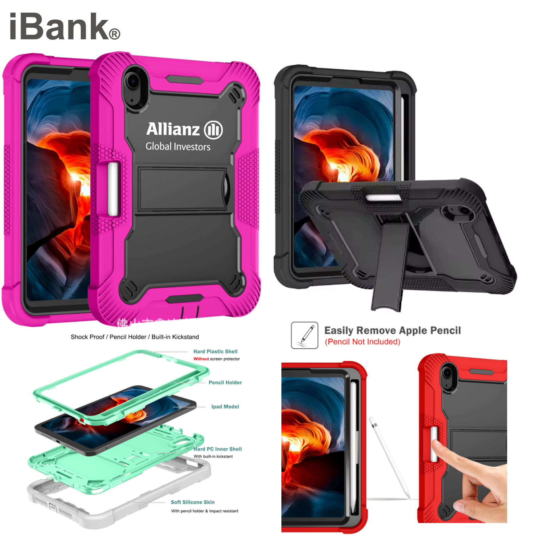 iBank ® Shockproof Case for iPad Mini 7 (A17 Pro) 2024 / Mini 6 8.3" 1