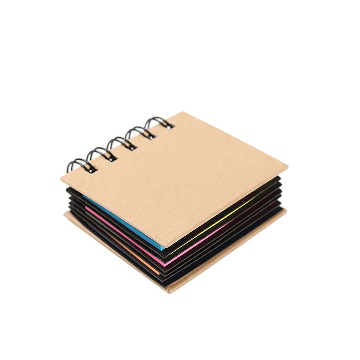Kraft Paper Sticky Note Notebook with Color Flags 2