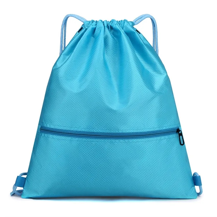 Rhombus Design Drawstring Backpack Bag 3