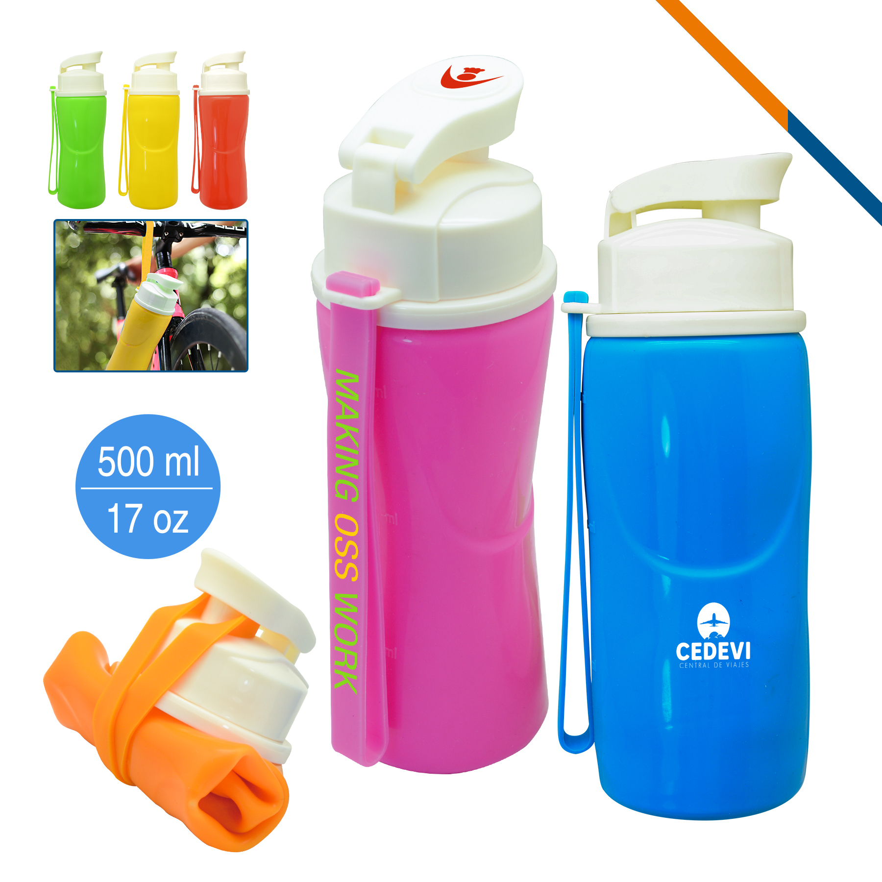 Handy Foldable Water Bottle 17 oz 5
