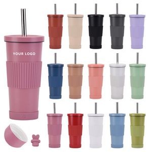 24oz Reusable Double Walled Insulated Water Bottle Tumbler 4