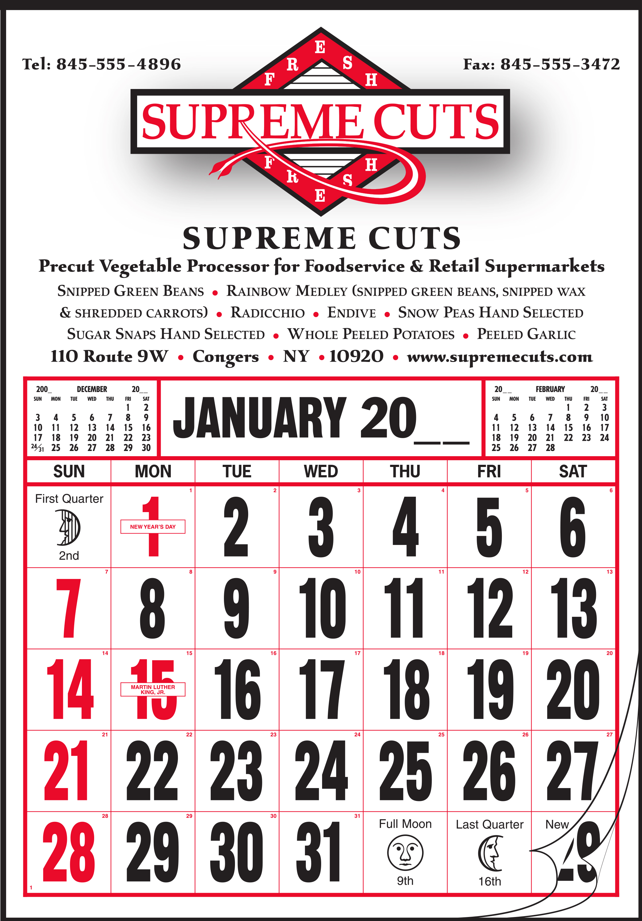 Style 60A 12-Sheet Calendar 1