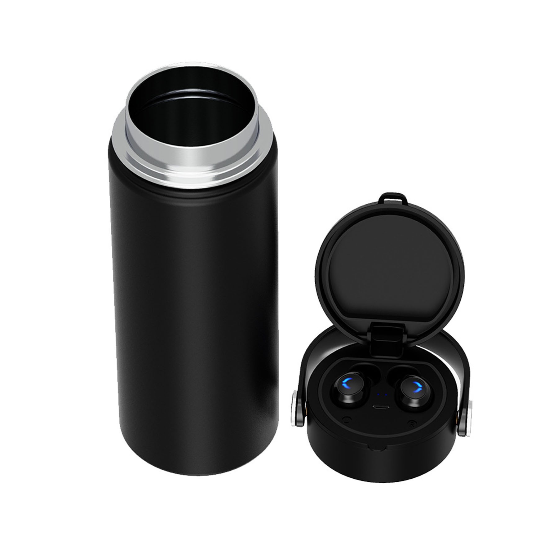 17Oz Luxury Smart Insulated Bottle W/ Bluetooth Earbuds 4