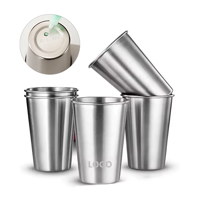 16 Oz Single Wall Stainless Steel Pint Cup 2