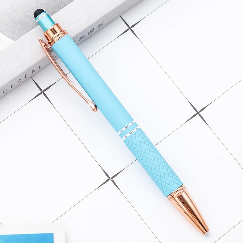 Quilted Grip Softy Metallic Stylus Rose Gold Pen 11
