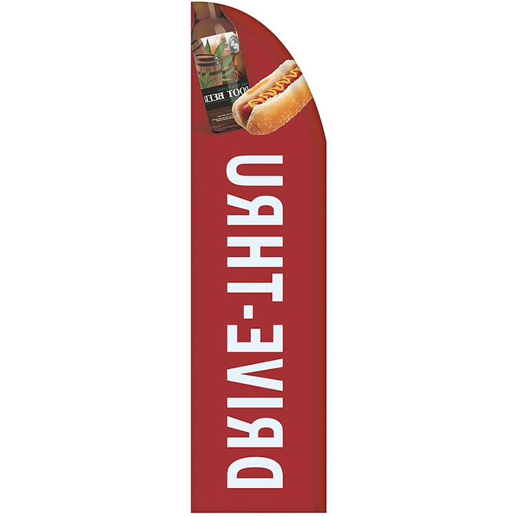 3' x 12' Custom Single Reverse Half Drop Flag 3