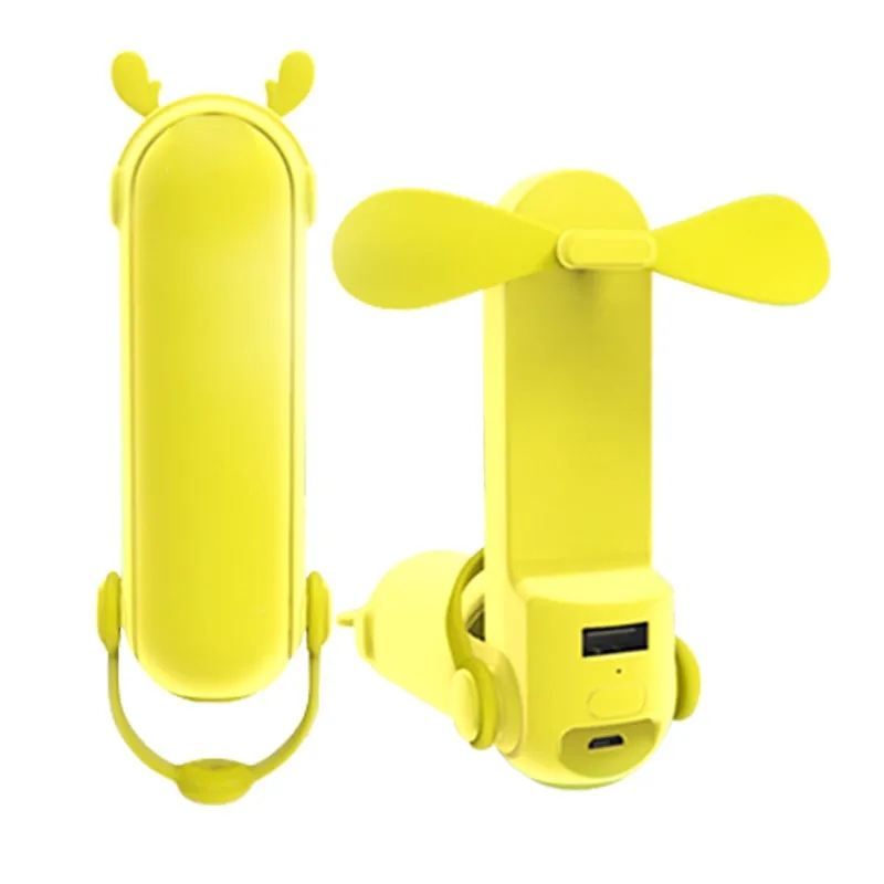 Portable Folding USB Power Bank Charging Small Fan 6
