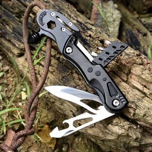 Stainless Steel Hex Wrench Safety Hammer Tool Kit With Flashlight 19