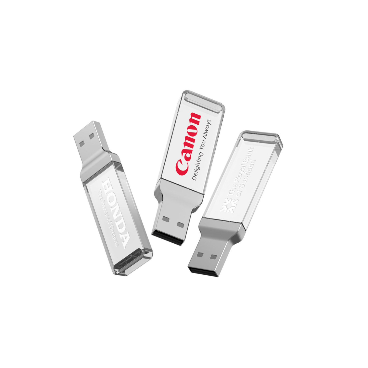 Light up Clear Acrylic USB Flash Drive 3