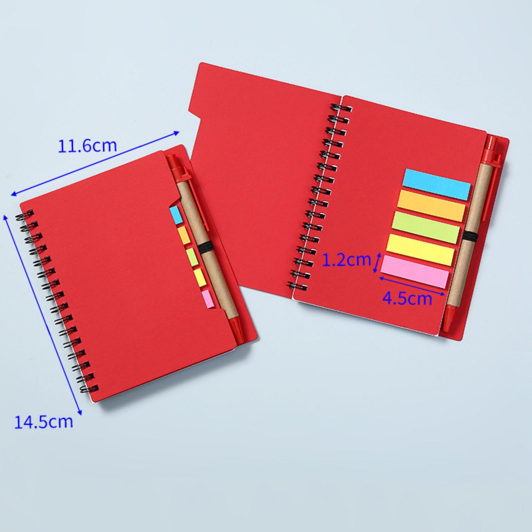 Sticky Notes Spiral Notebook With Pen 2