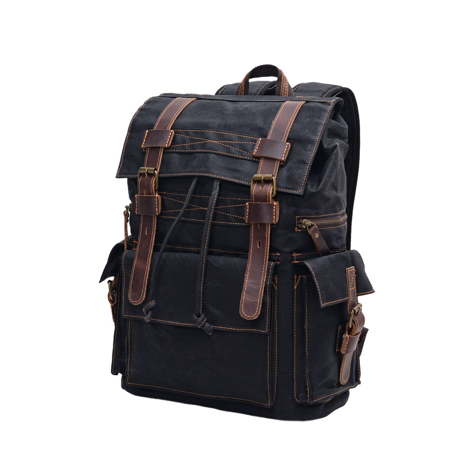 Water-repellent Oil Wax Canvas Packback 4